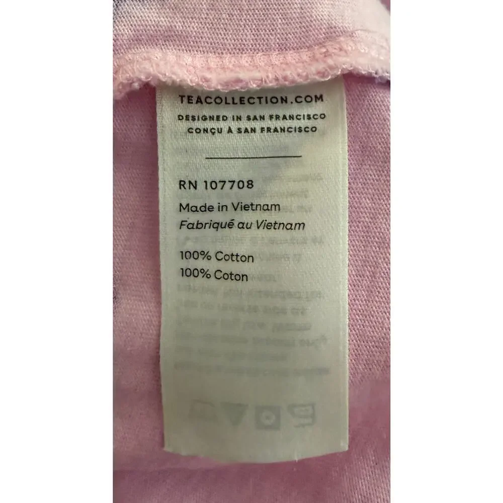 Tea Collection Girls Tie Shoulder Smocked Romper Pink Purple Cotton Polka Dot 12